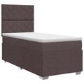 vidaXL Posteľ boxspring s matracom Tmavohnedá 100 x 200 cm Látka