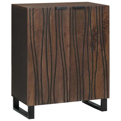 vidaXL Servírovacia skriňa Orech 60 x 33,5 x 75 cm Masívne mango drevo