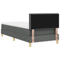 vidaXL Posteľ s pružinovým rámom Tmavo šedá 90 x 190 cm látka