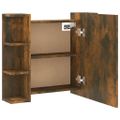 vidaXL Zrkadlová skrinka s LED dub sonoma 70x16,5x60 cm