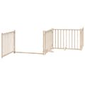 vidaXL Brána pre psa s dverami sklad. 8 panelov 640 cm topoľové drevo