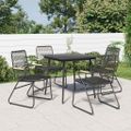 vidaXL Záhradné stoličky 4 ks čierne 58x59x85,5 cm PVC ratan