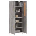 vidaXL Vysoká skrinka sivý dub sonoma 69,5x34x180 cm spracované drevo