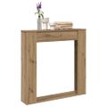 vidaXL Obloženie krbu dub artisan 100x20x100 cm kompozitné drevo