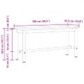 vidaXL Jedálenská lavička 100 x 32,5 x 48,5 cm 2 ks