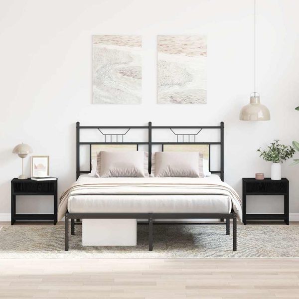 vidaXL Nočné stolíky 2 ks čierny dub 40x30x40 cm kompozitné drevo