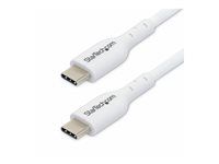 USB kábel - USB-C (M) na USB-C (M) - USB 2.0 - 3 A - 2 m - USB Power Delivery (60W) - biela