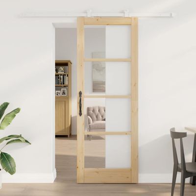 vidaXL Posuvné dvere ORKDAL 78 x 211 cm Prírodná