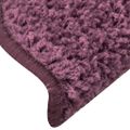 vidaXL Schodové rohože 15 ks 65x21x4 cm tmavo fialové polkruhové veľké