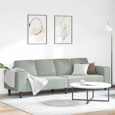 vidaXL Pohovka do obývačky Svetlosivá 250 x 77 x 76 cm