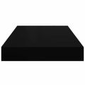 vidaXL Plávajúce nástenné police 4 ks, čierne 40x23,5x3,8 cm, MDF