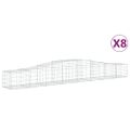 vidaXL Oblúkový gabionový kôš 8 ks 400x50x40/60 cm pozinkované železo