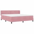 vidaXL Posteľ s pružinovým rámom Ružová 200 x 180 cm Zamat