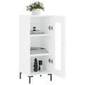 vidaXL Komoda biela 34,5x34x90 cm spracované drevo
