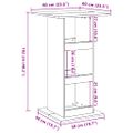 vidaXL Barový stôl s policami biely 60x60x102 cm kompozitné drevo