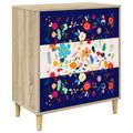 vidaXL Příborník MAINZ Kvetinový vzor 66 x 36,5 x 75 cm Sonoma