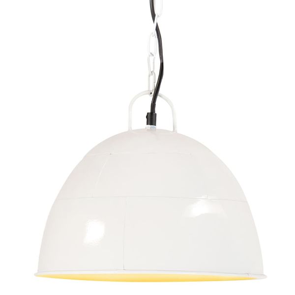vidaXL Industriálna vintage závesná lampa 25 W, biela 31 cm E27