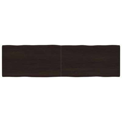 vidaXL Stolová doska tmavohnedá 180x50x(2-4)cm ošetrený masív hrany