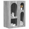vidaXL Servírovacia skriňa ELST Sivý Sonoma 59 x 35 x 80.5 cm