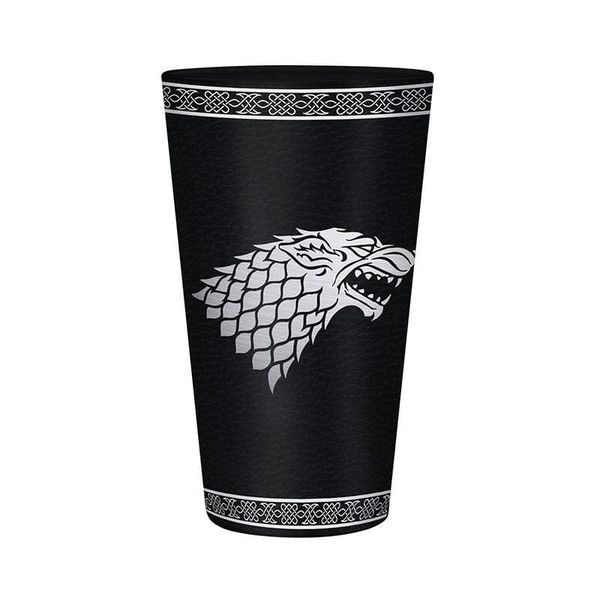 Pohár Game of Thrones - Stark Logo, čierny