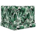 vidaXL Vankúš na vonkajšiu pohovku Polyester Vzor s listami 60 x 60 cm