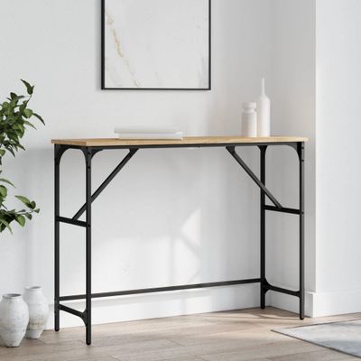 vidaXL Konzolový stolík dub sonoma 100x32x75 cm kompozitné drevo