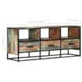 vidaXL TV skrinka 110x30x45 cm recyklovaný masív
