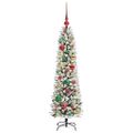 vidaXL Umelý vianočný stromček Biela 120 cm PVC, kov a plast