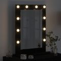 vidaXL Toaletné zrkadlo Čierny dub 70 x 50 x 18 cm Obdĺžnikový