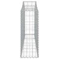 vidaXL Oblúkové gabionové koše 8 ks 200x30x80/100cm pozinkované železo