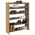 vidaXL Regál na topánky dub artisan 80x25x100 cm kompozitné drevo