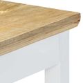 vidaXL Konzolový stolík biely a hnedý 110x35x75 cm masívne mangovníkové drevo