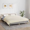 vidaXL Záťažová prikrývka bledokrémová 220x235 cm 11 kg látka