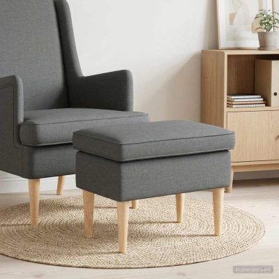 vidaXL Taburetka Tmavosivá 55 x 35 x 41 cm Látka