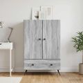 vidaXL Servírovacia skriňa Sivá sonoma 66 x 34,5 x 95 cm