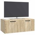vidaXL Nástenná TV skrinka Nástenný Dub sonoma 78,5 x 41 x 30 cm