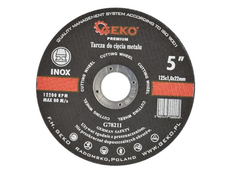 Kruhový rezný disk na kov, 125x1,0mm GEKO