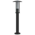 vidaXL Vonkajšia stojaca lampa čierna 60 cm nehrdzavejúca oceľ