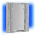 vidaXL LED zrkadlová skrinka sivá sonoma 40x12x45 cm kompozitné drevo