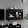 vidaXL TV nástenná skriňa 98,5 x 30 x 60,5 cm Čierny dub