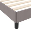 vidaXL Posteľ s pružinovým rámom Sivohnedá 120 x 200 cm látka