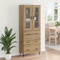 vidaXL Highboard 2 ks Remeselný dub 69,5 x 34 x 180 cm