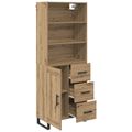 vidaXL Highboard 2 ks Remeselný dub 69,5 x 34 x 180 cm