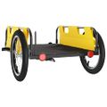 vidaXL Príves na bicykel, žltý, oxfordská látka, železo