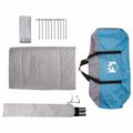 vidaXL Párty stan 4-miestny Modrá 185T Polyester s PU náterom