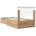 vidaXL Rám postele Dub artisan 90 x 190 cm Kompozitné drevo