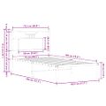 vidaXL Posteľný rám bez matraca dub sonoma 75x190 cm kompozitné drevo