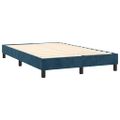 vidaXL Posteľný rám boxsping s matracom tmavomodrý 120x200 cm zamat
