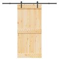 vidaXL Posuvné dvere NARVIK Prírodná a čierna 95 x 210 cm (213,5 cm)