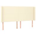 vidaXL Boxspring posteľ s matracom a LED krémová 200x200 cm umelá koža